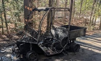 Crews Prevent Brush Fire Spread After Fully Involved ATV Blaze