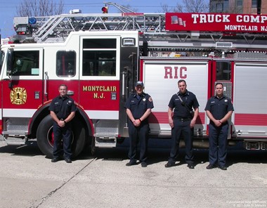 Montclair Firefighters with New Truck