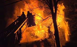 Baltic Home Collapses After Heavy Fire Rips Through