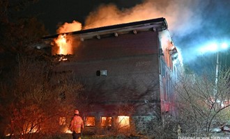 WFD Battles 4-Alarm Fire in Vacant Building at Fernald Property