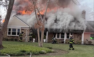 Dix Hills Assists Melville at Structure Fire
