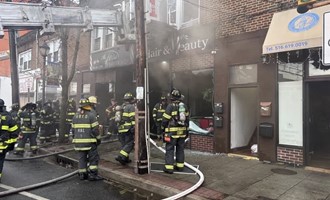 Ladder 713 Responds to Valley Stream Blaze