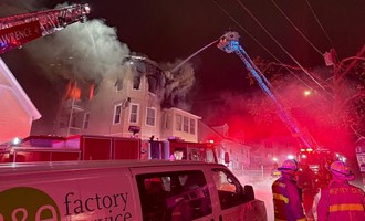 Three-Plus Alarm Fire Tears Through Lawrence Structure