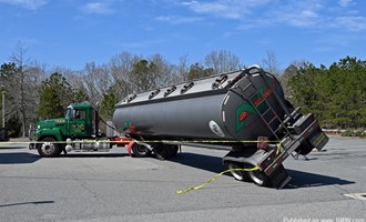 Fuel Tanker Rollover Causes Spill and Road Closure in Falmouth