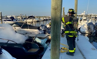 Heavy Fire Destroys Boats at Rex Marina in Norwalk