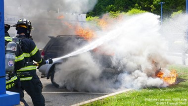 Hasbrouck Heights car fire