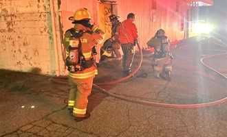 Fire Quickly Knocked in Old Gas Station