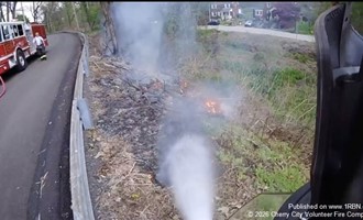 Quick Knockdown of Hillside Brush Fire by Cherry City Crews