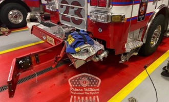 Virginia apparatus struck on Interstate crash scene
