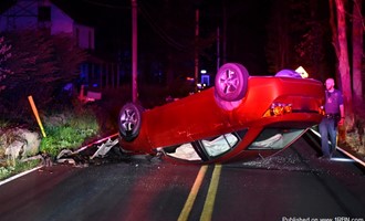 Vehicle Overturns on Neiffer Rd. in Limerick Twp.