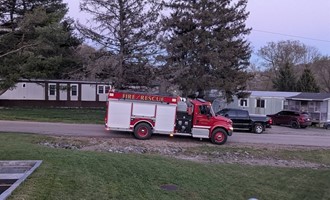 Whitesville Crews Establish Safe Landing Zone for Medical Helicopter