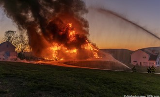 Major House Fire Engulfs Plainfield Township Home