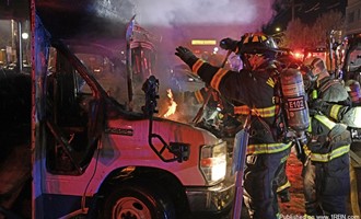 Fully Involved Camper Fire in Waltham
