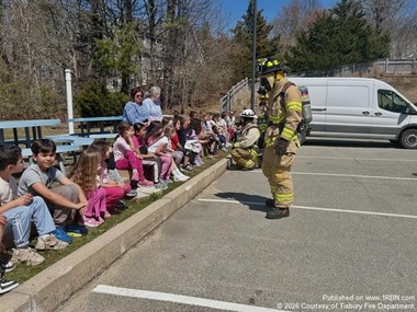 Tisbury Students Visit Fire Station for Safety Lesson
