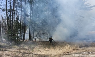 Dump Truck Fire Sparks Rapid Brush Fire Along I-93