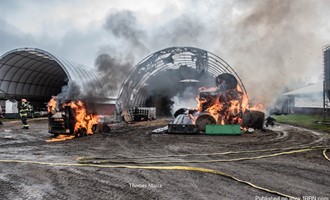 Hay Barn Catches Fire on Easter Sunday in Delmar