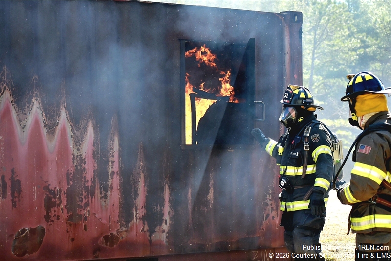 Telehandler Fireground Activities Live Fire Training Strengthens Limington Firefighters’ Skills