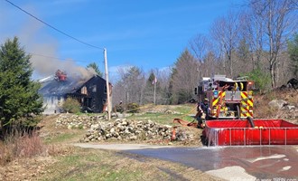 Mutual Aid Crews Assist at Third-Alarm Structure Fire in Loudon