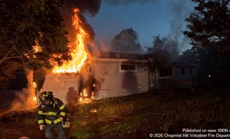 Firefighter Falls Through Floor During Multi-Alarm House Fire Rescue Effort