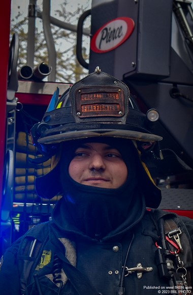 Firefighter From Lindenhurst TL-164 After a First Due Apt Fire.