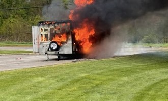 Trailer Fire Quickly Knocked Down on Dutch Ridge Road