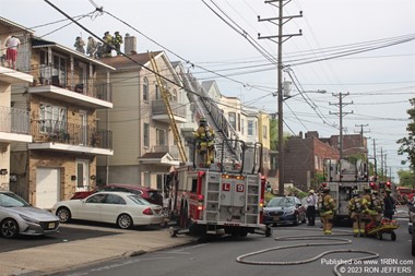 2-alarm fire on Liberty Avenue, Jersey City