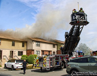 Woodbridge Truck 1 Operates At The First Fire Of its Career