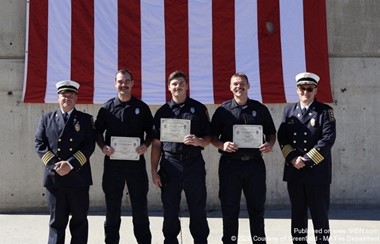 Greenfield FD Members Receive Permanent Helmet Shields