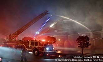 Warwick Firefighters Battle Third-Alarm
