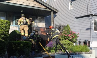 MULCH FIRE SPREADS TO HOUSE IN EAST RUTHERFORD