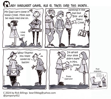 Mary Margaret Gawel, age 10 takes over this month...