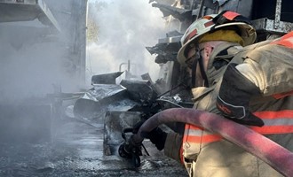 Crews Contain Fully Involved UPS Truck Fire, Driver Safely Evacuates