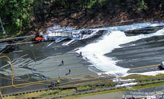 Car Crash Causes Gasoline Tanker Inferno