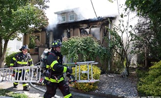 Fire Showing on Arrival at Merchantville Job