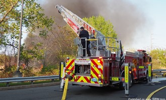 Two Alarms Struck for Everett, MA Brush Fire