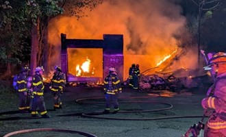 Sound Beach Assists at Rocky Point Commercial Fire