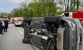 Manhasset-Lakeville Crews Responded to LIE Rollover Crash