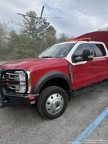 Engine 1776 Responds to Lift Assist, Helicopter Landing Zone