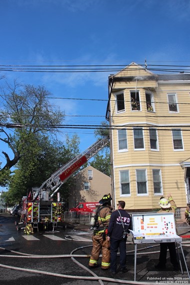 Fast-moving fire in Jersey City
