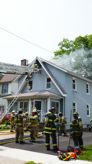 Quick knock down at Rutherford attic fire