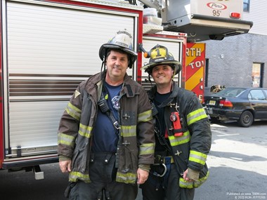 North Hudson Safety Officer Captain Dan McEldowney & son, Dan, Jr.