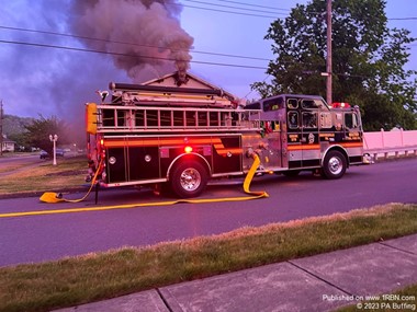 Swoyersville Maltby 379 on scene of a 2nd alarm house fire