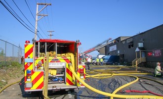 Three-Alarm Fire at Commercial Building in Everett