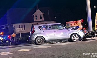Car Versus Motorcycle with Serious Injuries