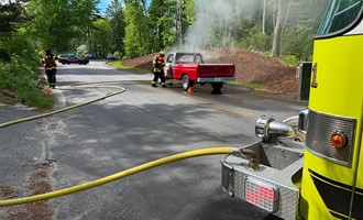 Mutual Aid Response Stops Vehicle Fire on Weaver Hill Road