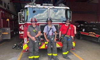 Tower 42 Supports Ventilation Operations at Structure Fire