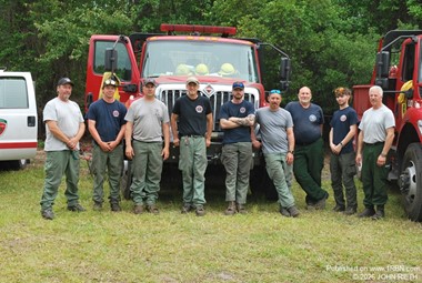 Crews from New Jersey Forest Fire Service Div. A, B & C