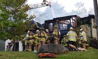Heavy Fire Destroys Home on Copper Rock Rd. in Walden