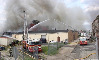 Camden 3rd Alarm garage and warehouse fire (CONT