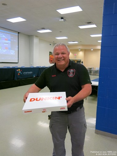 Union City Fire Official Glenn Gavin & donuts
